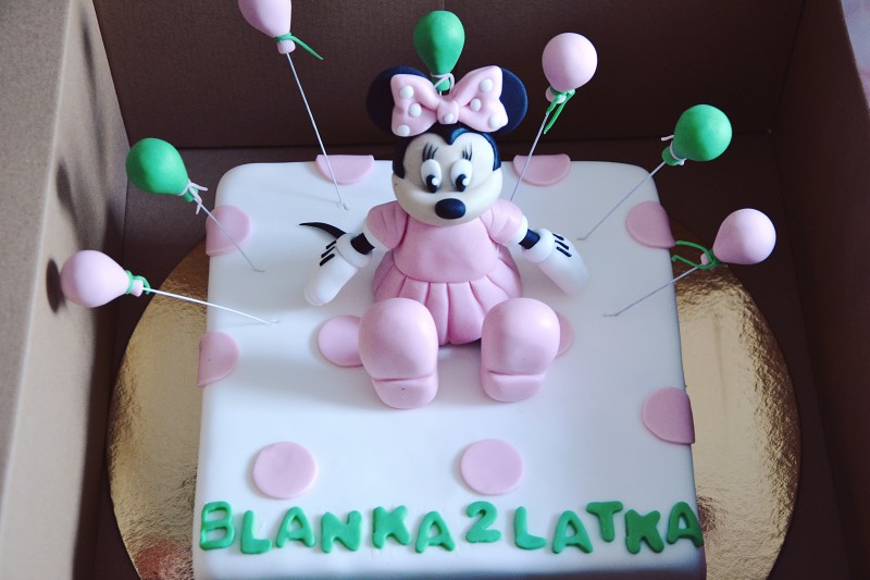 tort Myszka Minnie i balony