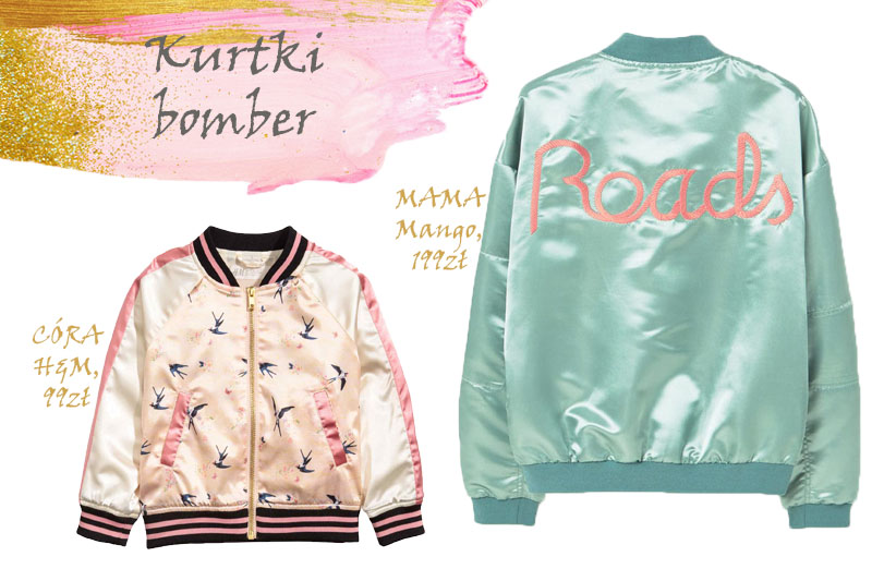 modna mama i córka - kurtki bomber