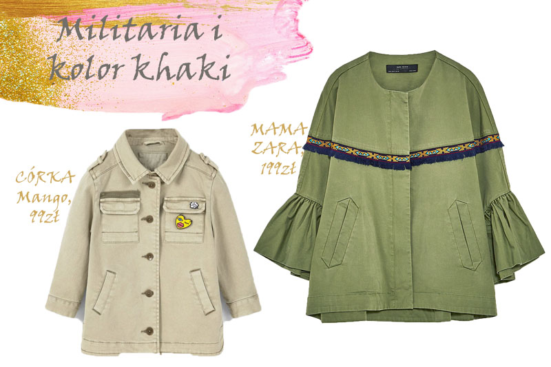 khaki kurtka na lato dla dziewczynki