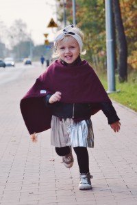 ponczo dla dziewczynki