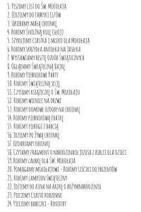lista zadań kalendarz adwentowy