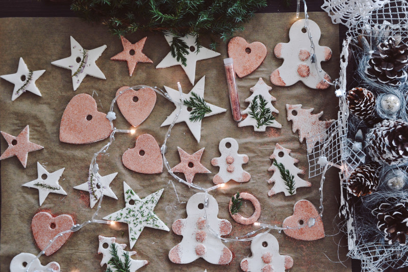 ozdoby choinkowe z masy ceramicznej DIY