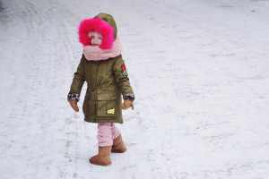 zimowa parka dla dziewczynki